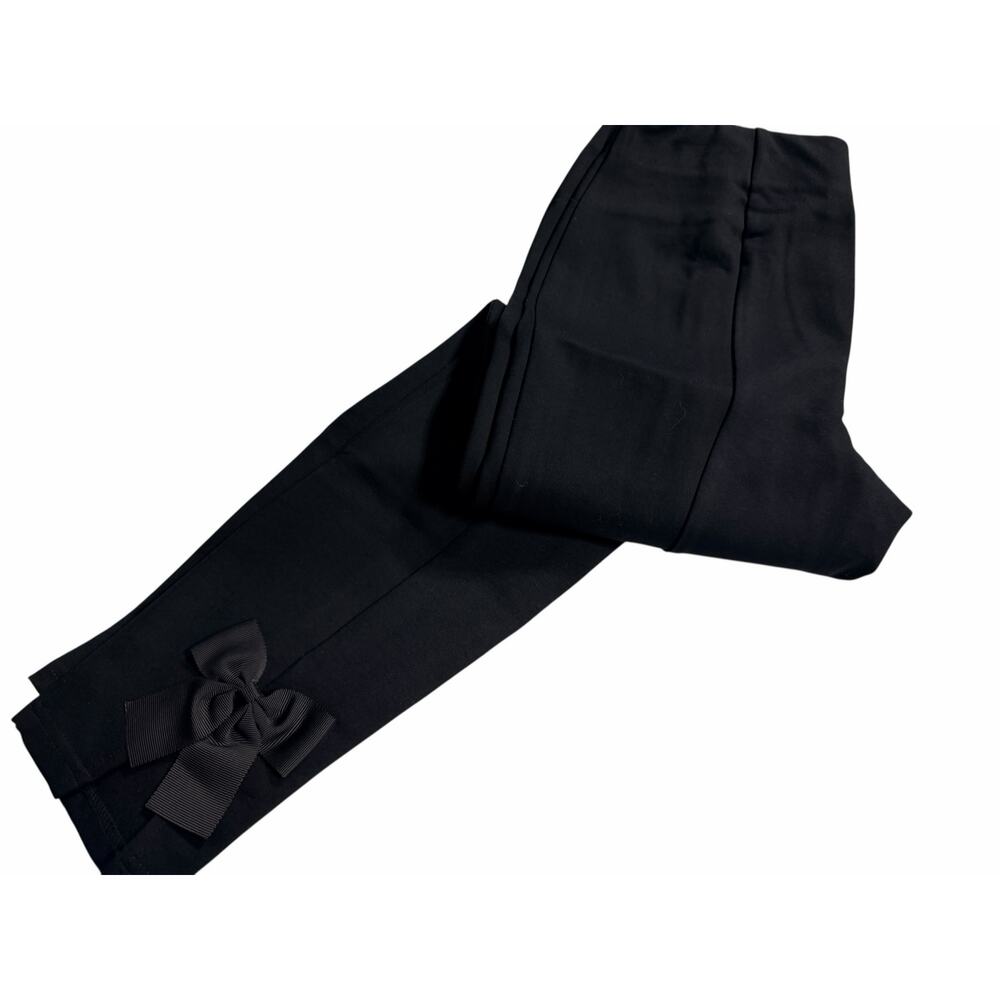 Cato Womens Black Slit Bow Detail Dress Pants Black Size Small NWOT
